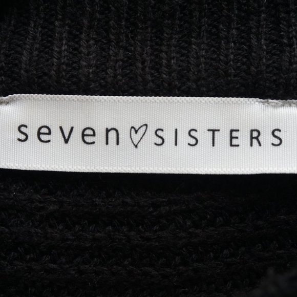 Mendocino Black Crewneck Crop Knit Sweater - Picture 4 of 4